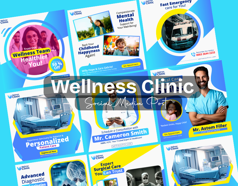 Wellness Clinic – Social Media Graphics